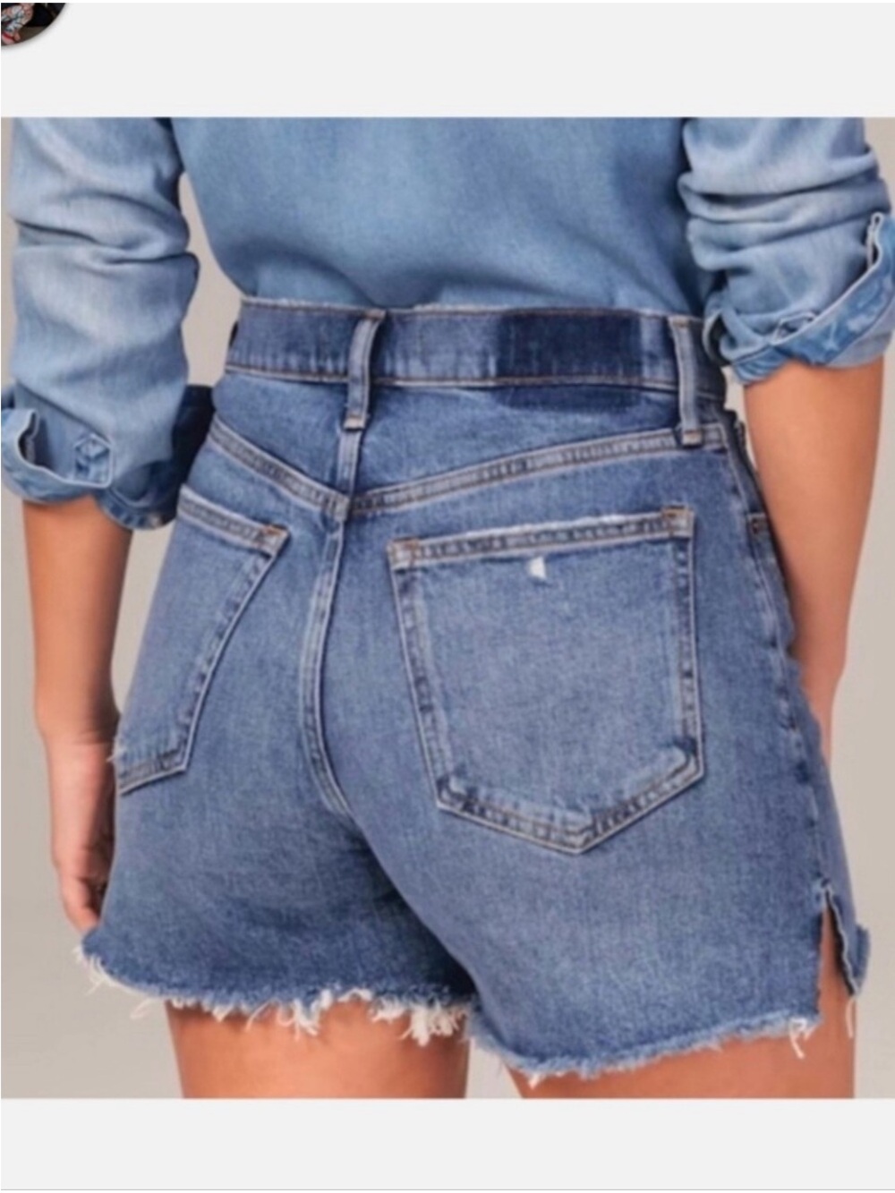 Abercrombie & Fitch The 4” Mom Short High Rise Cirve Love SZ 31/12 nwot - Picture 2 of 10